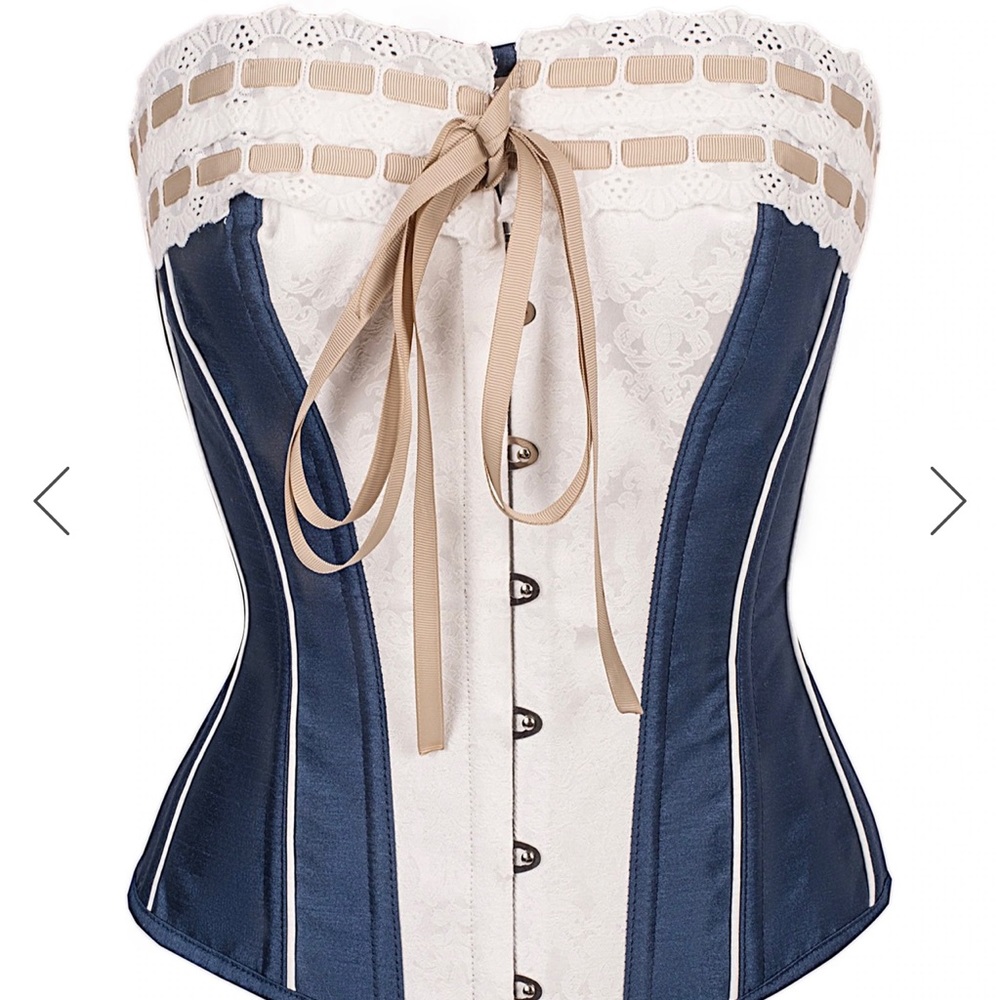 NWT Corset Story Navy and White corset size UK18/US14